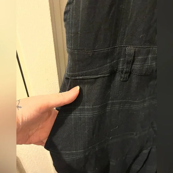 Disturbia- size UK16- blu/bk tartan overalls w/pockets, zip side. EUC. - Picture 3 of 9